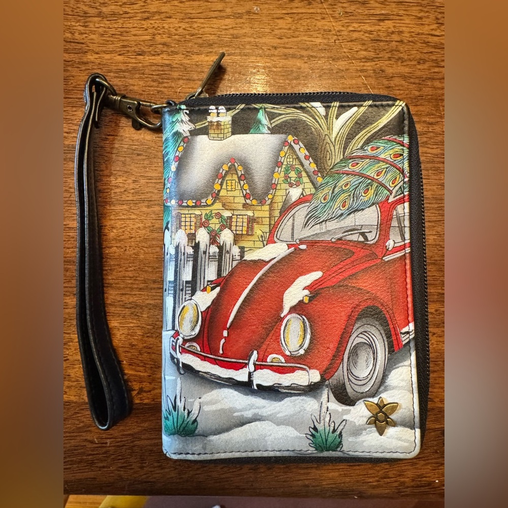 Festive Red Car Holiday Wallet